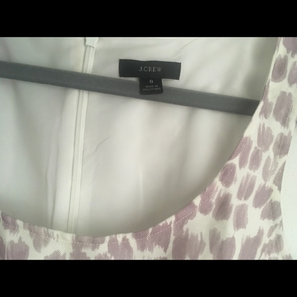 J. Crew peplum top in lilac giraffe print, size 8 - Picture 5 of 6